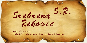 Srebrena Reković vizit kartica